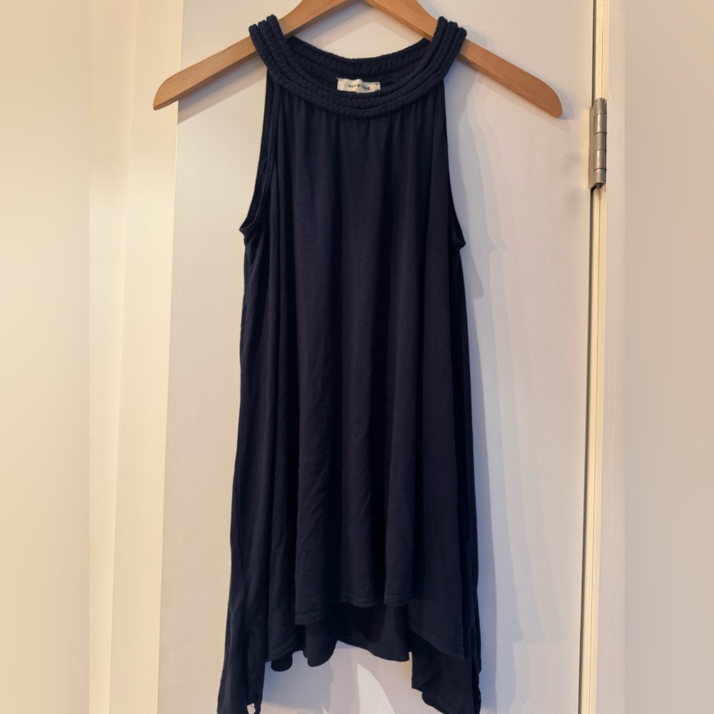 Max Studio Navy Swing Tunic